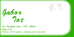 gabor tot business card